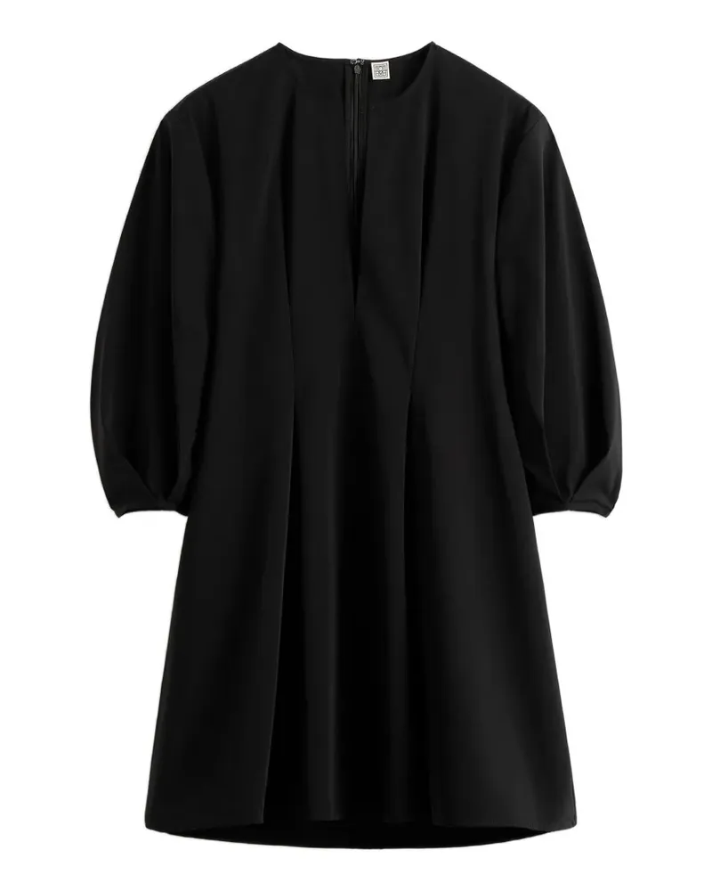 Totême Minikleid mit Falten - Schwarz Schwarz