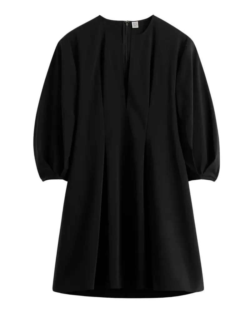Totême Minikleid mit Falten - Schwarz Schwarz