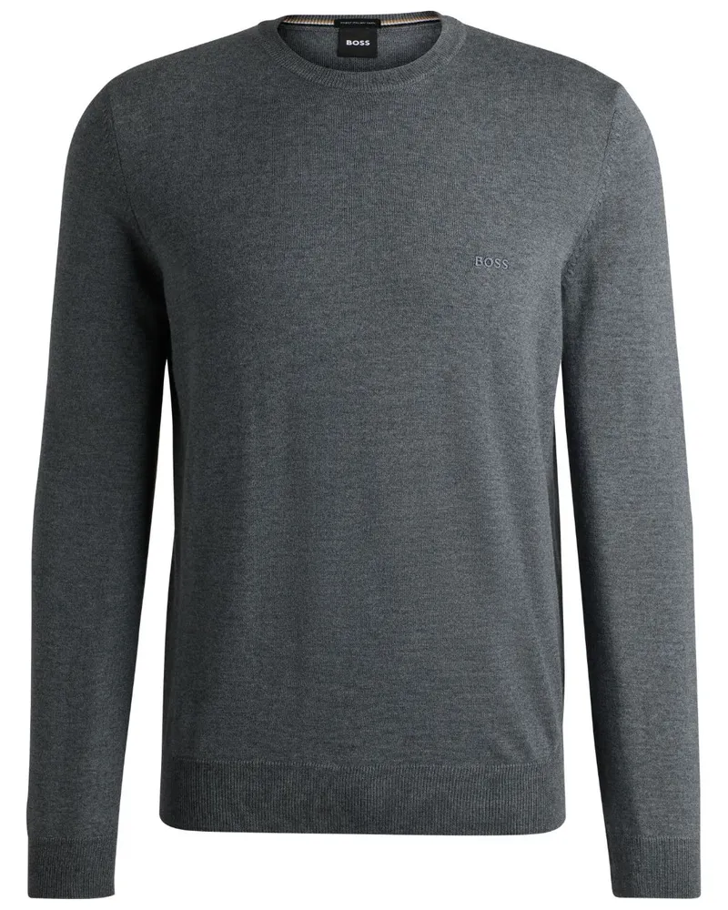HUGO BOSS Pullover mit Rundhalsausschnitt - Grau Grau
