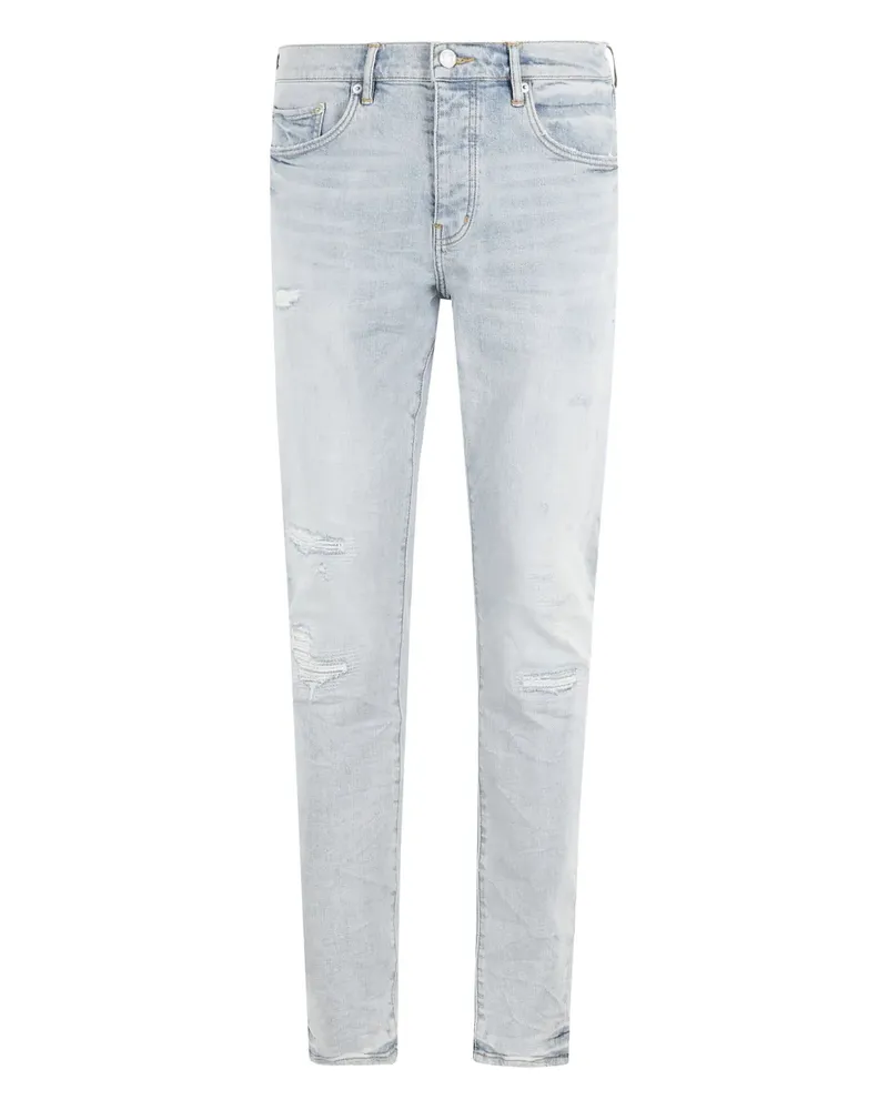 PURPLE BRAND Jeans mit Logo-Patch - Blau Blau