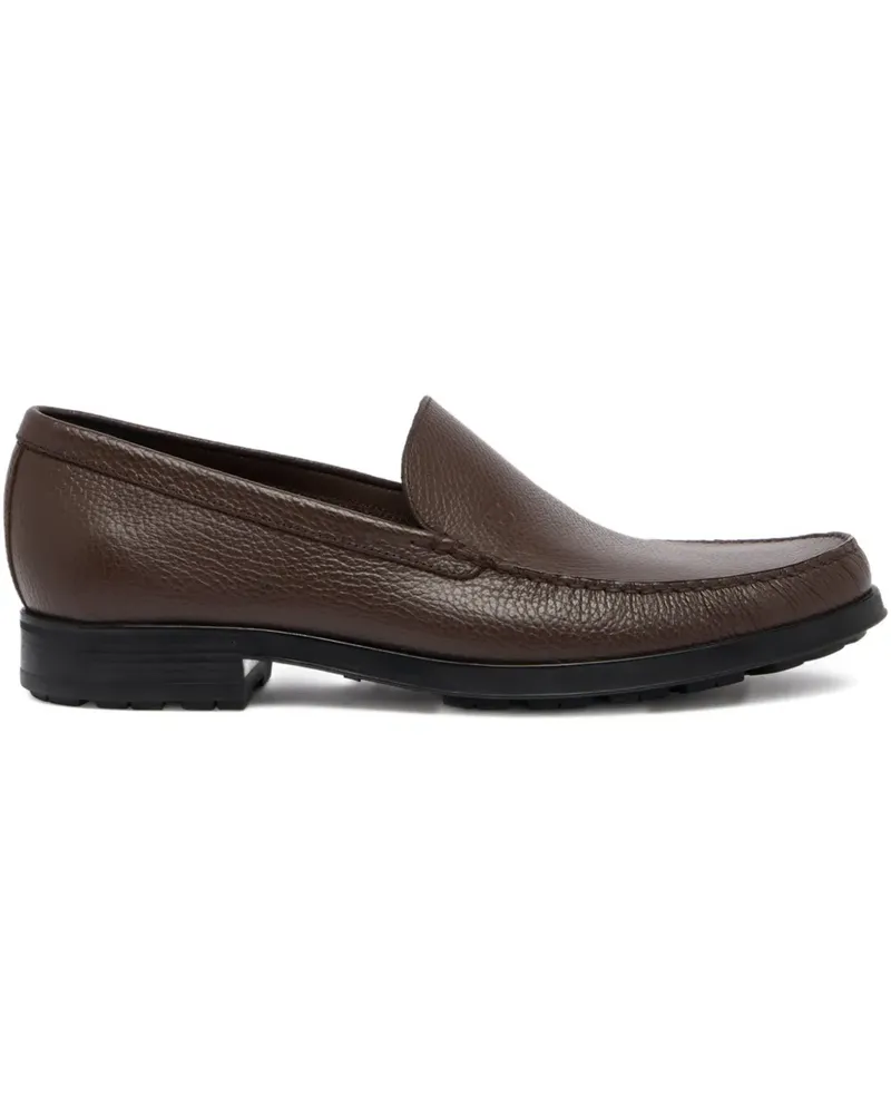 Bally Odeny grained leather loafers - Braun Braun