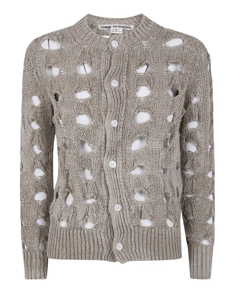 Comme des Garçons cut-out cardigan - Nude Nude