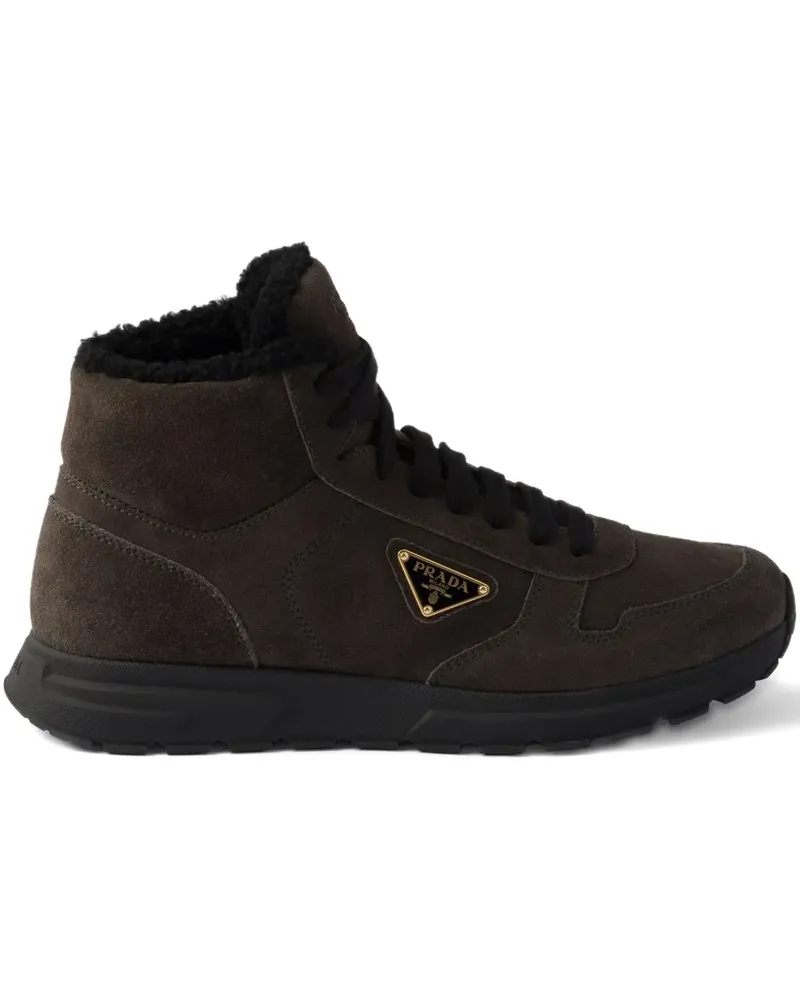 Prada Prax Sneakers mit Shearling-Futter - Braun Braun