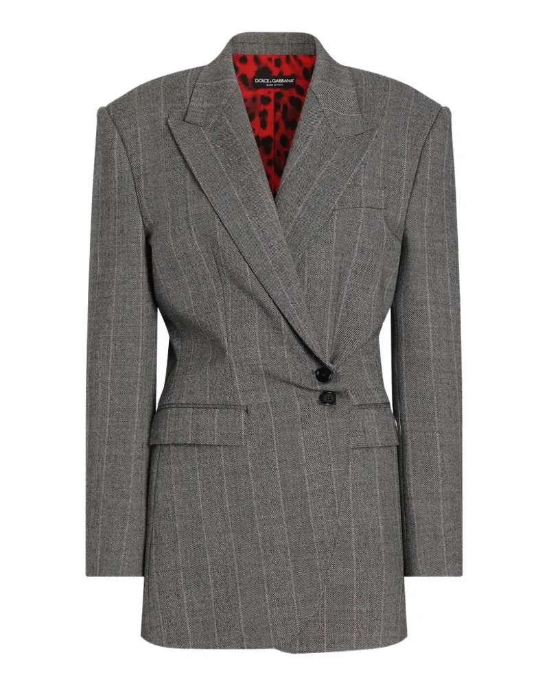 Dolce & Gabbana Doppelreihiges Sakko mit Nadelstreifen - Grau Grau