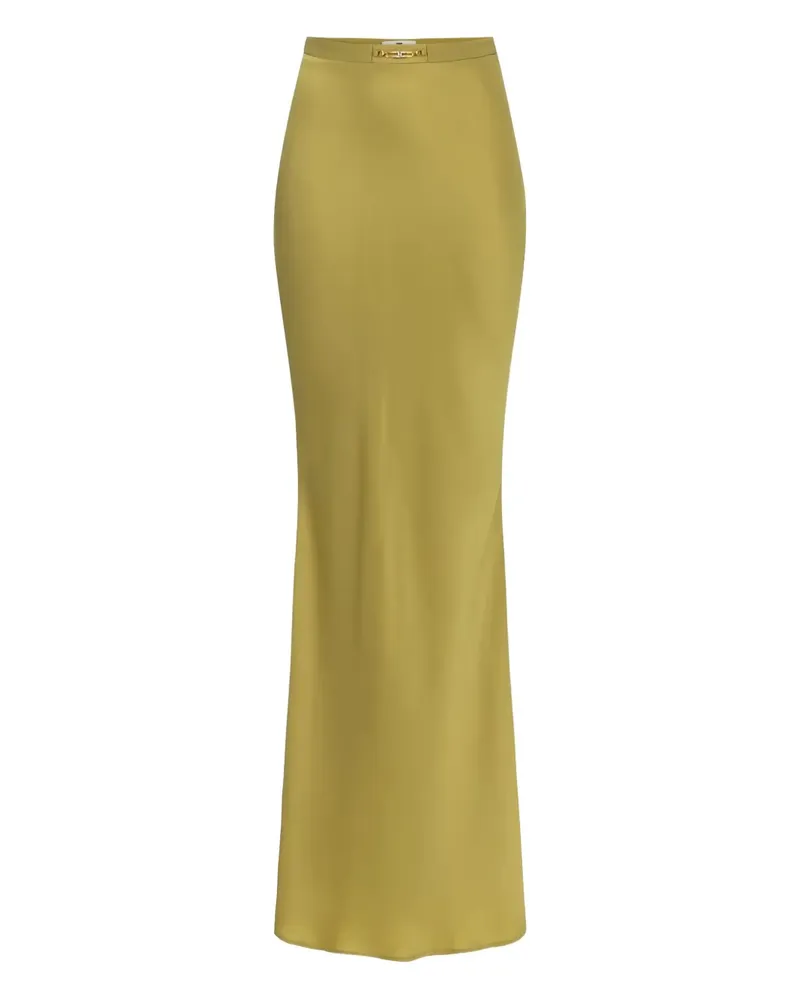 Elisabetta Franchi Maxirock mit Logo-Detail - Grün Grün