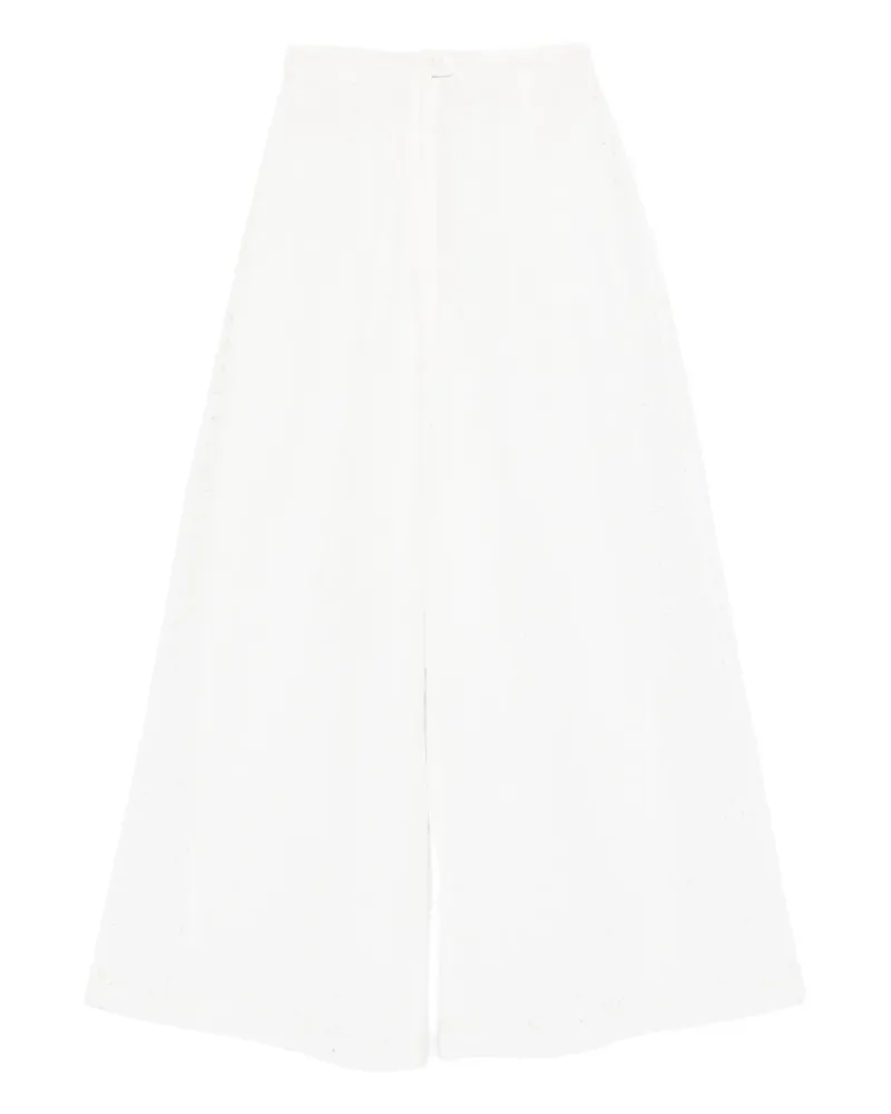 forte_forte Gepunktete Hose - Weiß Weiß