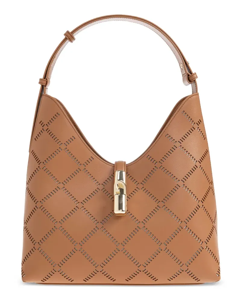 Furla medium Goccia laser-cut shoulder bag - Braun Braun