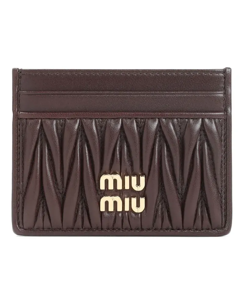 Miu Miu Kartenetui aus Matelassé-Leder - Braun Braun