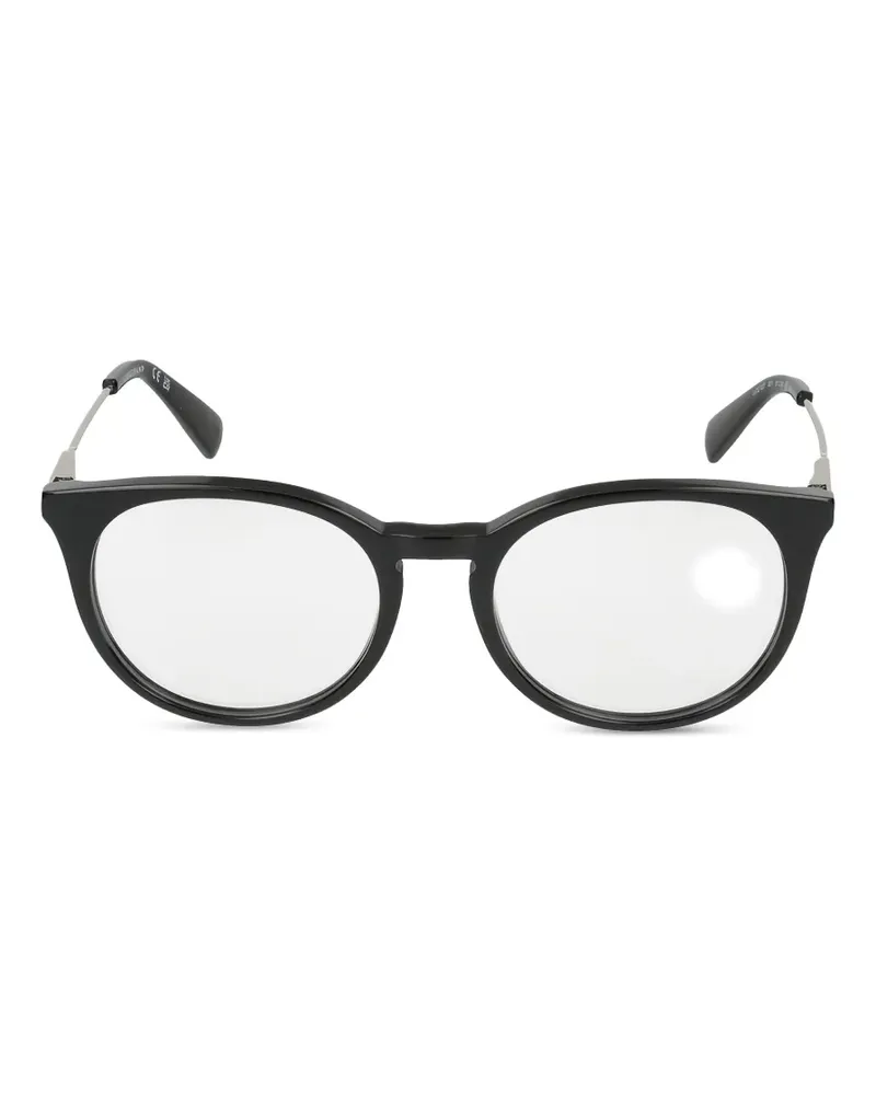 Longchamp Brille mit ovalem Gestell - Schwarz Schwarz