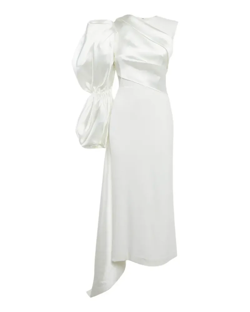 Solace London Moore Maxikleid mit Satineinsatz - Weiß Weiß
