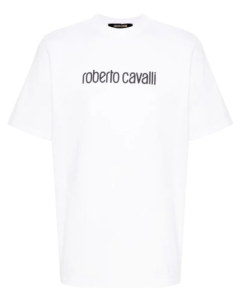 Roberto Cavalli T-Shirt mit Logo-Print Weiß