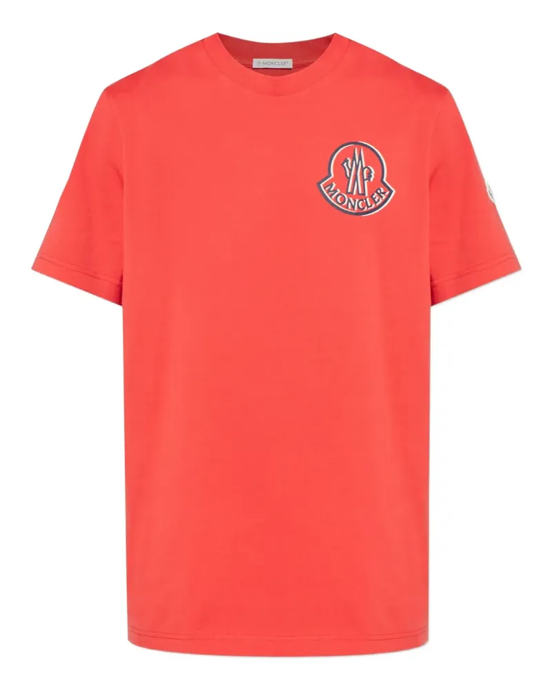 Moncler T-Shirt mit Logo-Print - Rot Rot