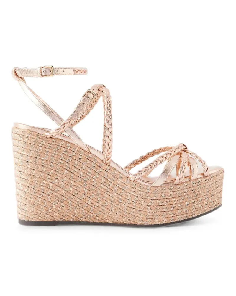 Jimmy Choo Nyra braided wedge espadrilles - Rosa Rosa