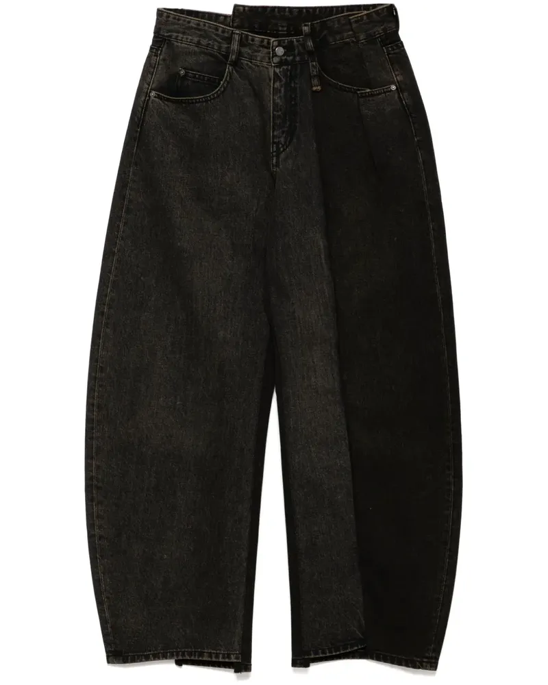 JNBY Jeans in Colour-Block-Optik - Schwarz Schwarz