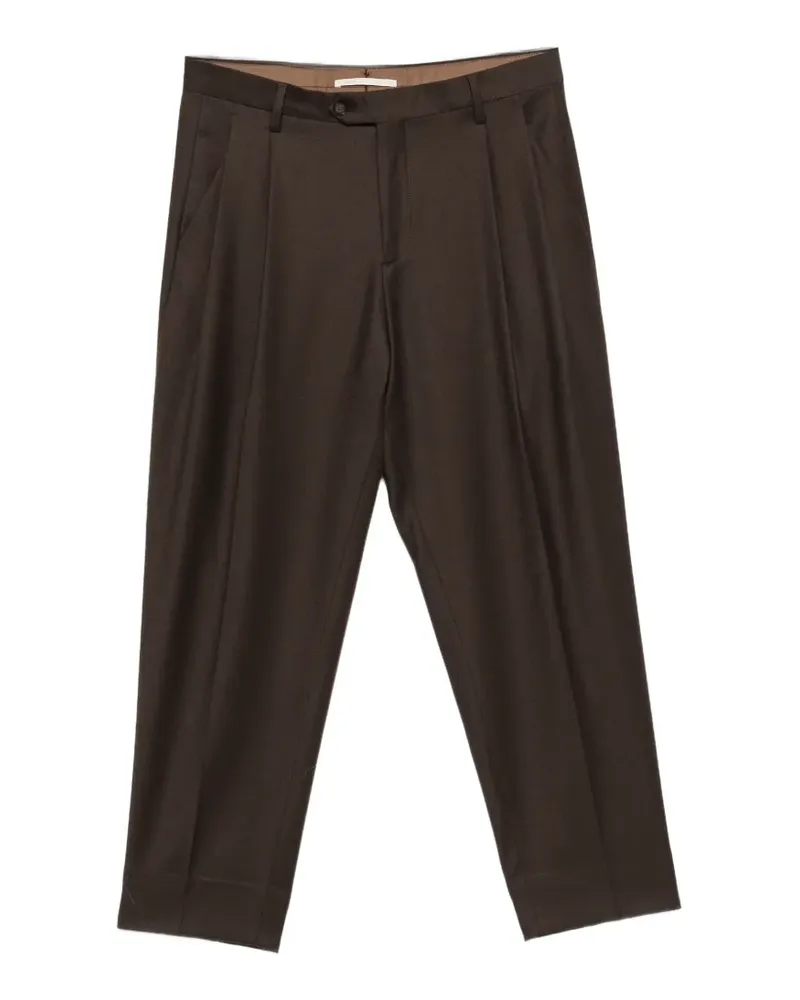 Briglia 1949 Plissierte Tapered-Hose - Braun Braun