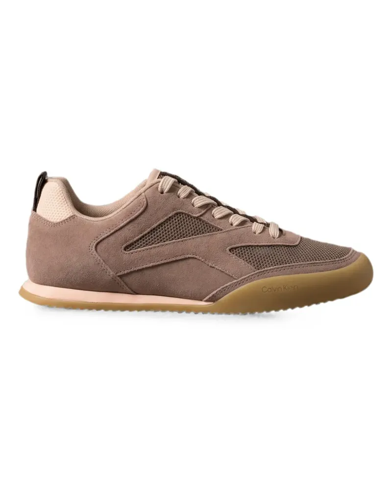 Calvin Klein Kayla panelled mesh-insert sneakers - Braun Braun
