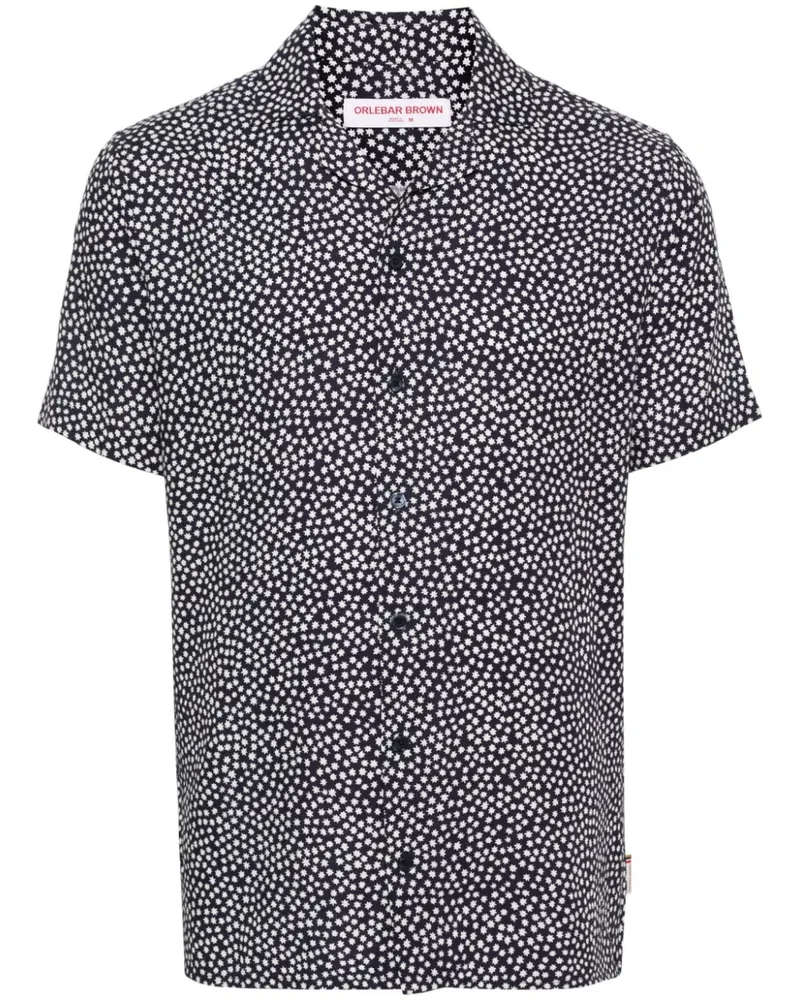 Orlebar Brown Travis Hemd mit Stern-Print - Blau Blau