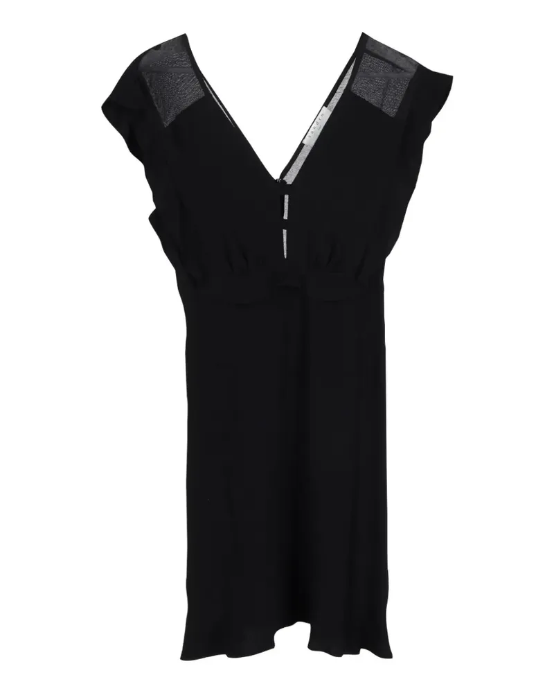 Sandro V-neck ruffle dress - Schwarz Schwarz