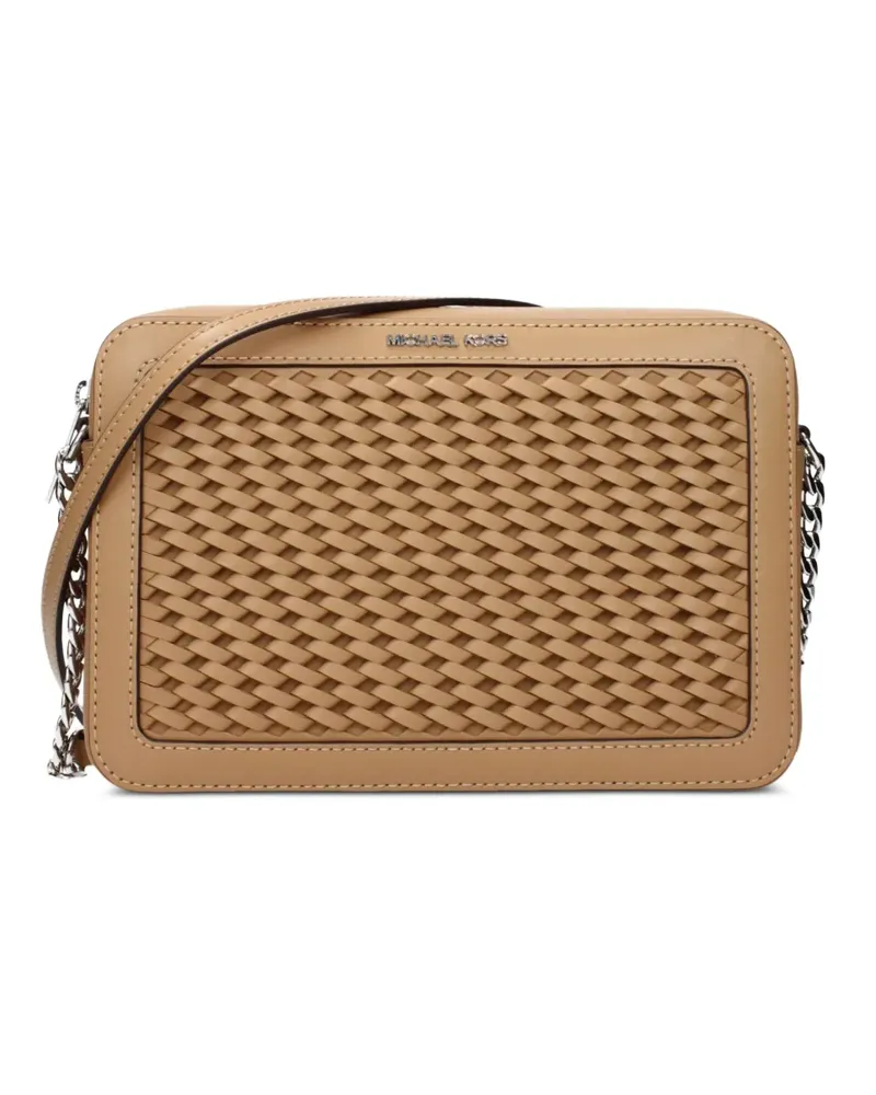 Michael Kors large Jet Set leather crossbody bag - Nude Nude