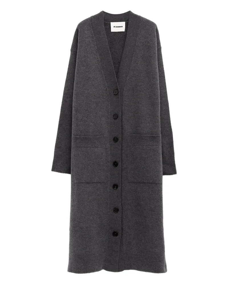 Jil Sander Geknöpfter Cardigan mit Taschen - Grau Grau