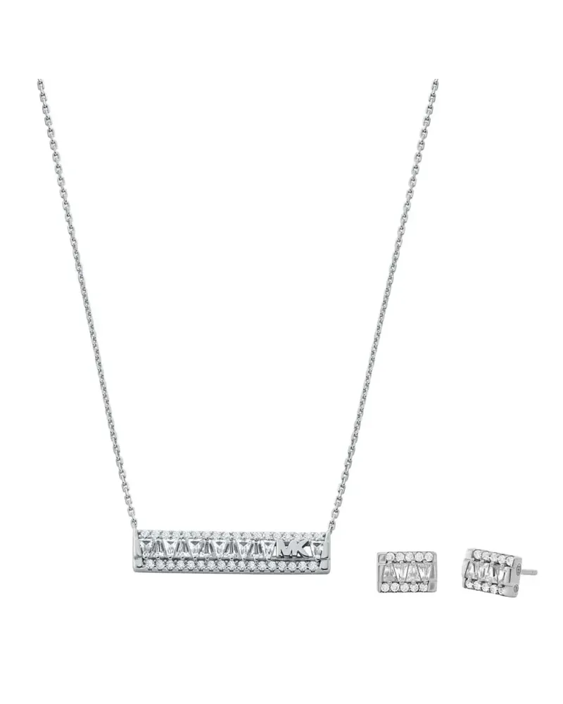 Michael Kors rectangular jewellery set - Silber Silber