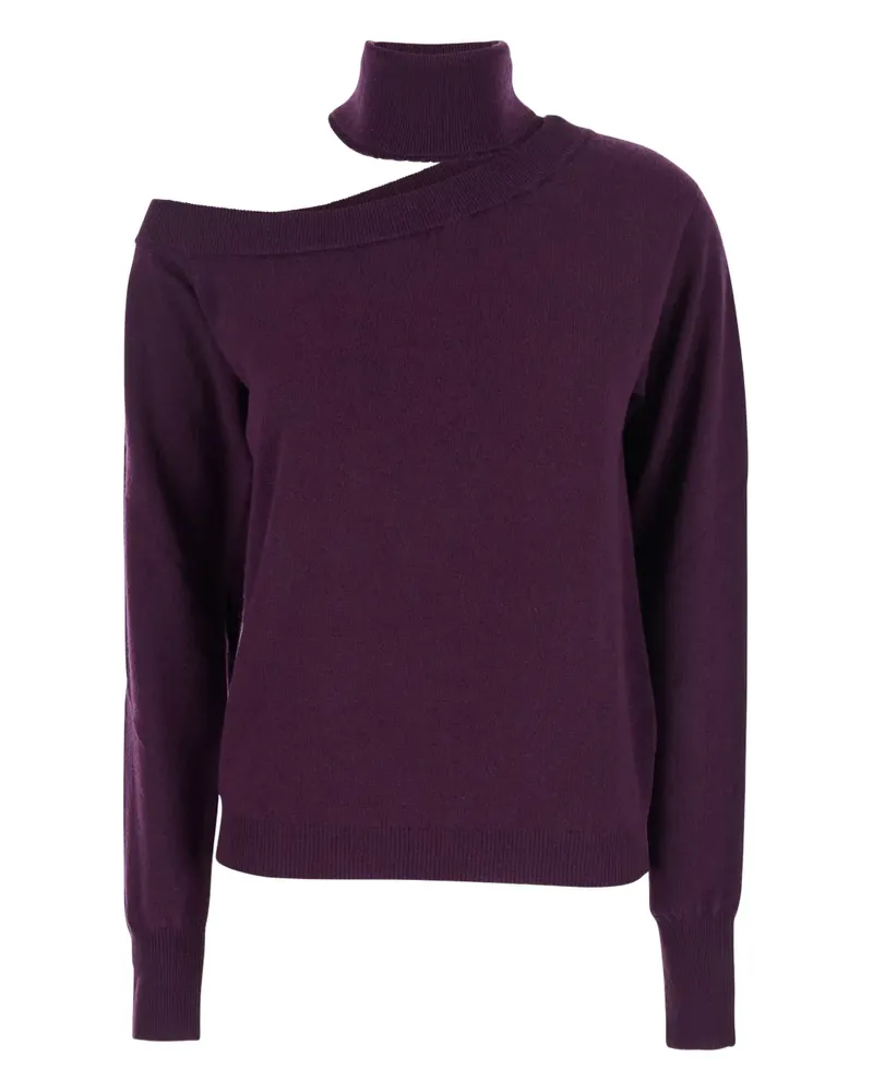 Federica Tosi Schulterfreier Rollkragenpullover - Violett Violett