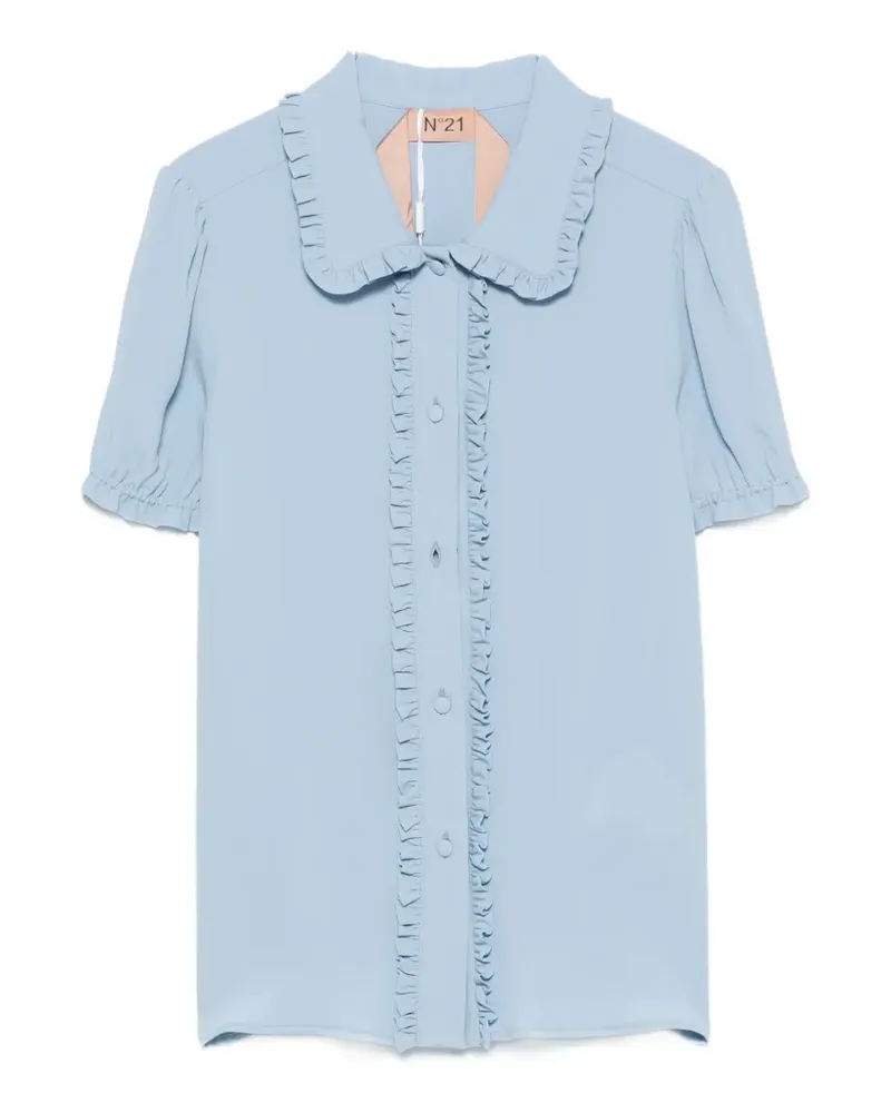 N° 21 ruffled-trim blouse - Blau Blau
