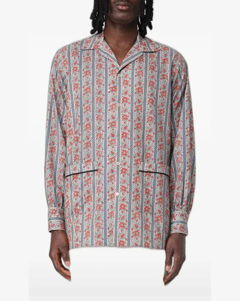 Valentino Garavani floral-print long-sleeve shirt - Nude Nude