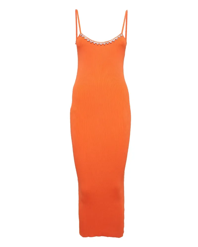 Area Pre-owned Kleid mit Kristallen - Orange Orange