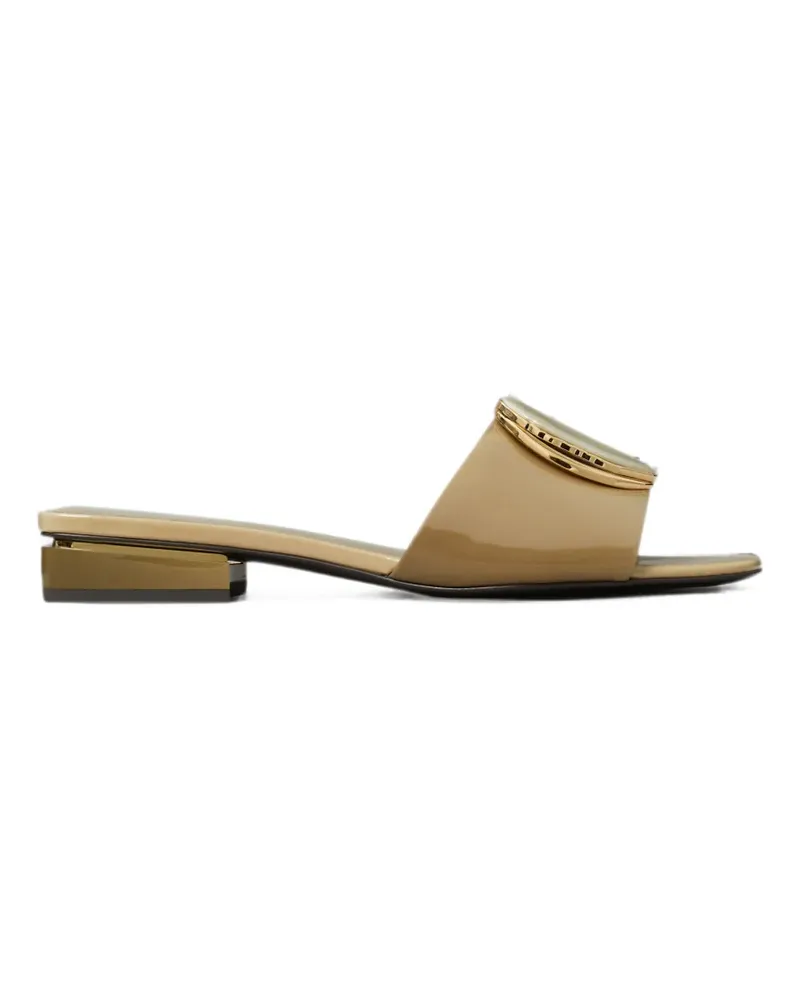 Tory Burch Patos heeled slides - Nude Nude