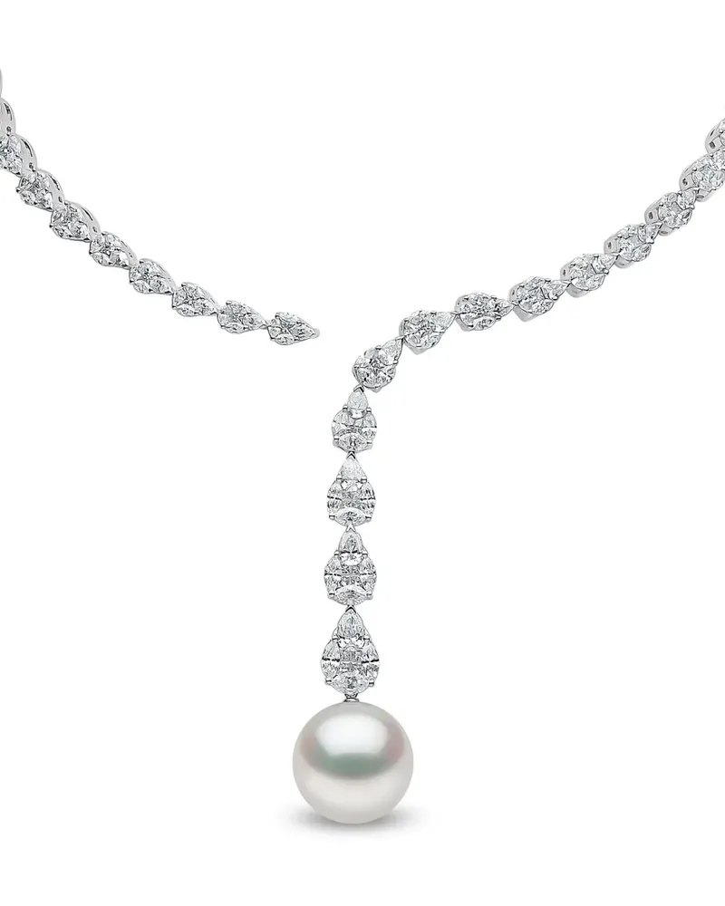 YOKO London 18kt Weißgoldhalskette mit Perlen - Silber Silber