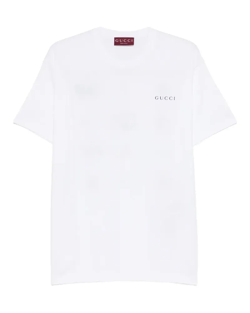 Gucci T-Shirt mit Logo-Print - Weiß Weiß