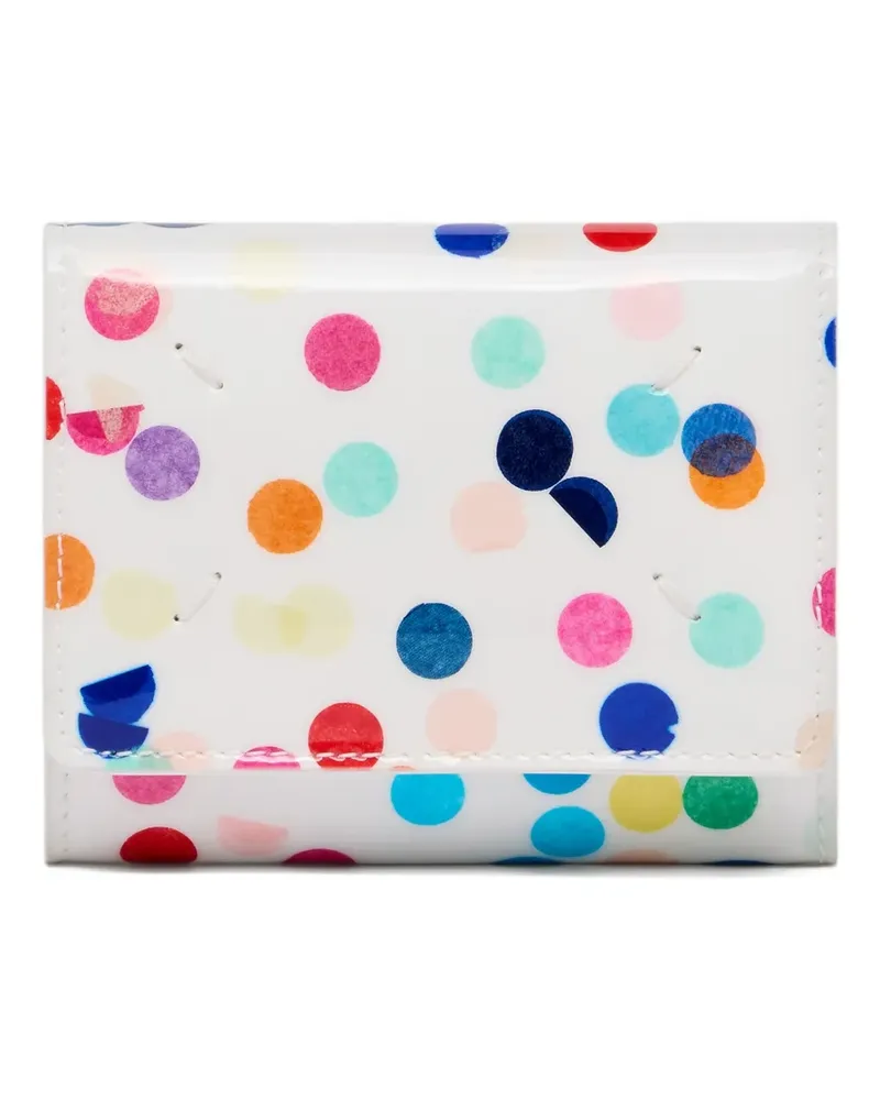 Maison Margiela Four White Stitches polka-dot wallet - Weiß Weiß