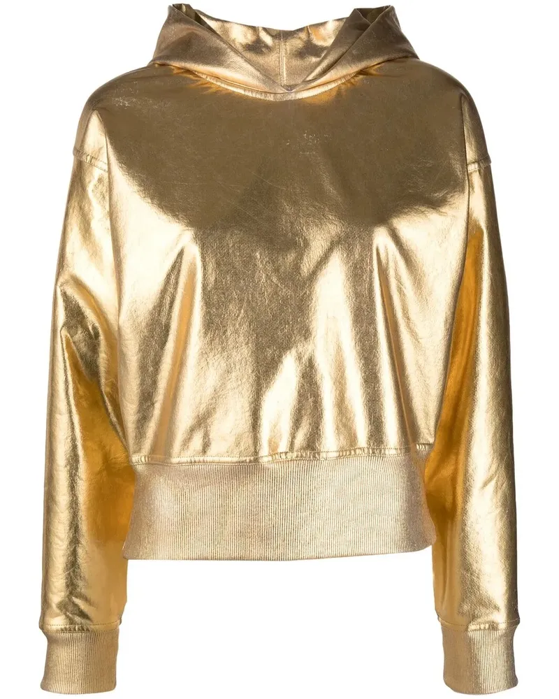 Valentino Garavani Metallic-Hoodie mit Glanzeffekt - Gold Gold