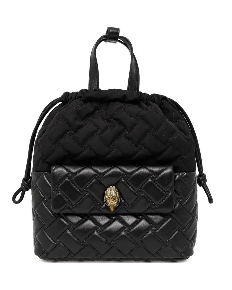 Kurt Geiger Gesteppter Rucksack mit Logo - Schwarz Schwarz