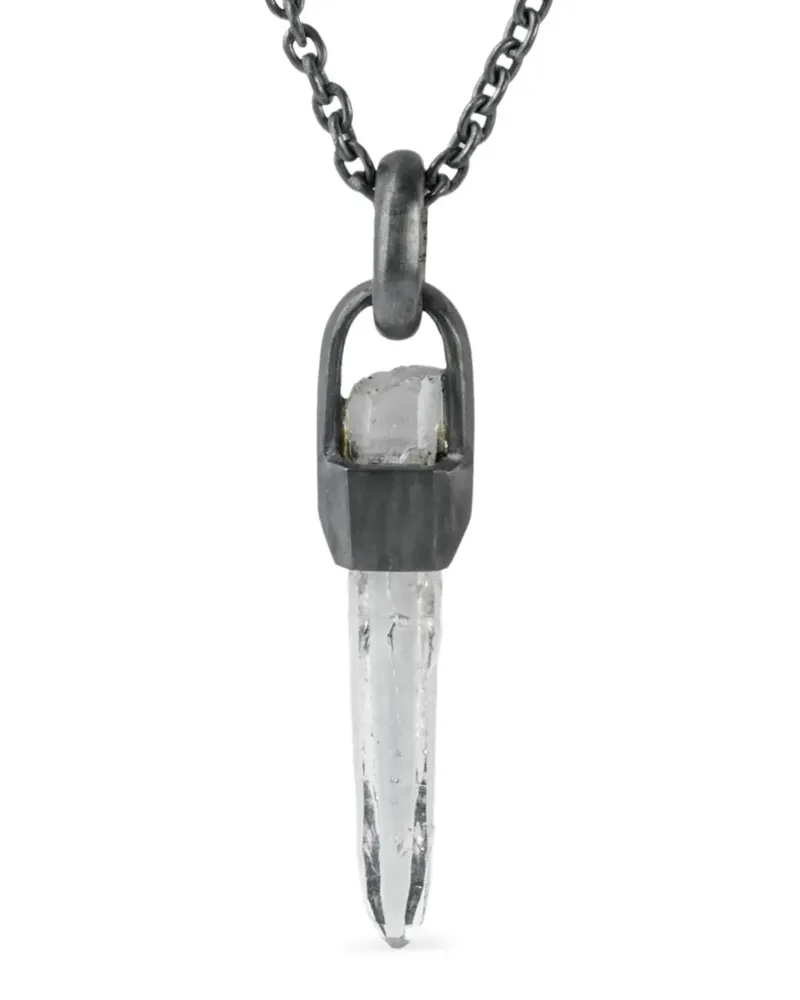 Parts Of Four Talisman Halskette aus Sterlingsilber mit Quarz Silber