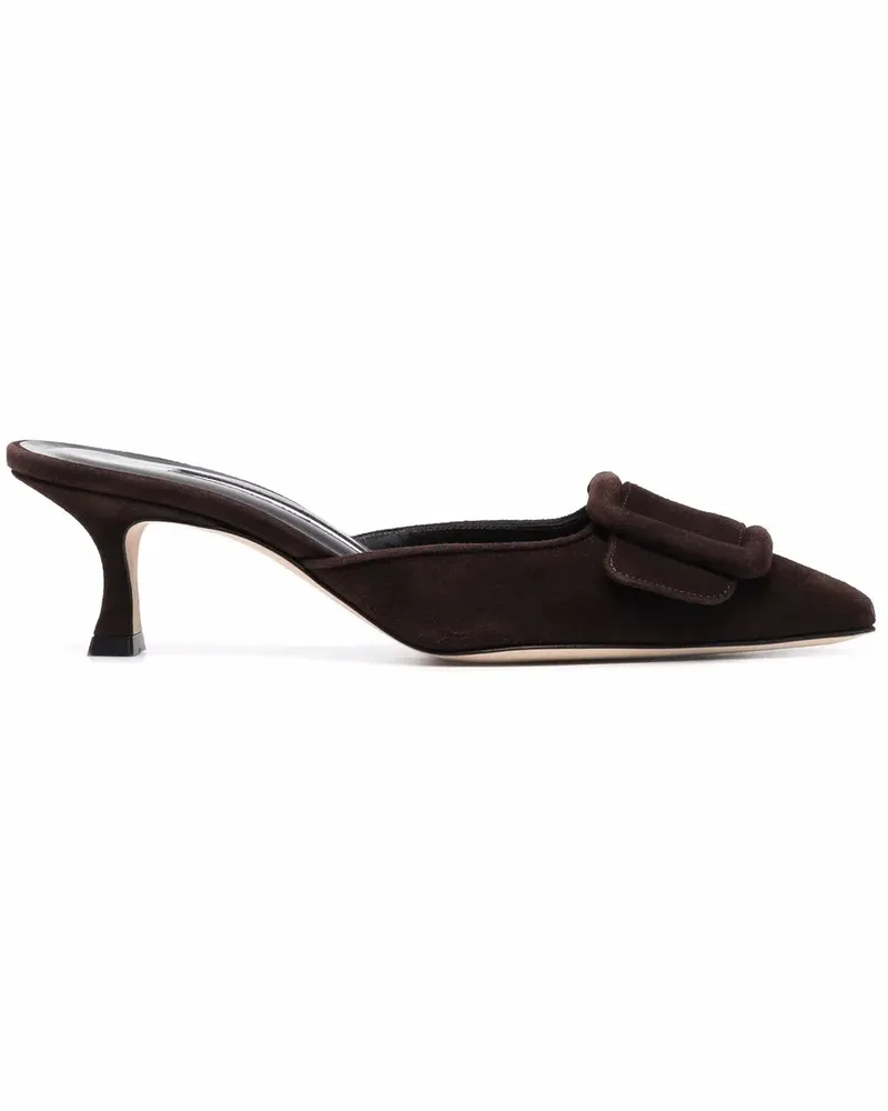 Manolo Blahnik Pumps mit Schnalle - Braun Braun