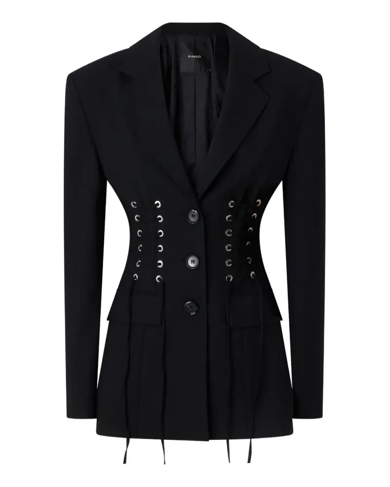Pinko lace-up blazer - Schwarz Schwarz