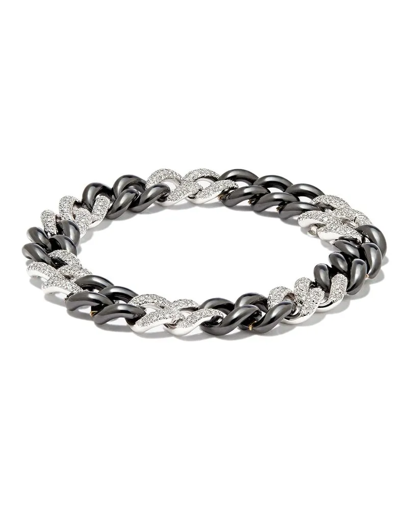 SHAY Armreif mit 18kt Weißgolddetails und Diamanten - Silber Silber