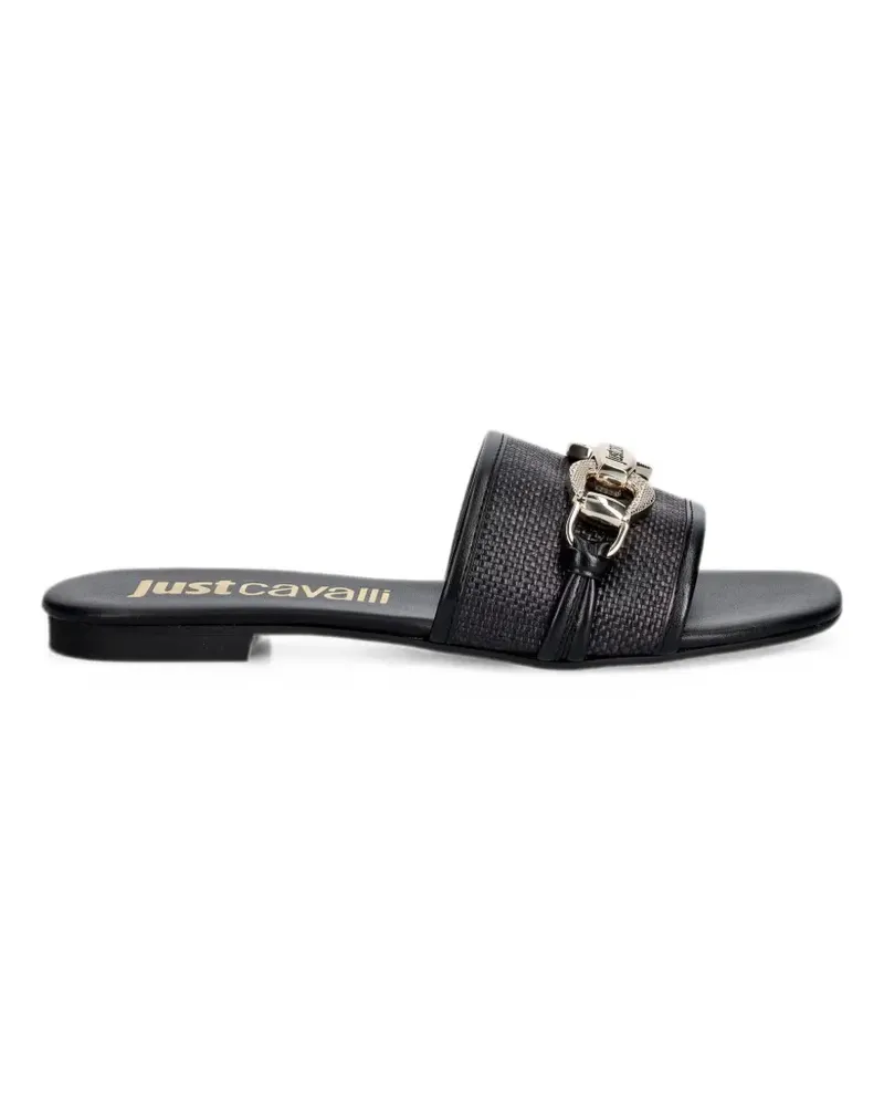 Just Cavalli chain-link woven sandals - Schwarz Schwarz