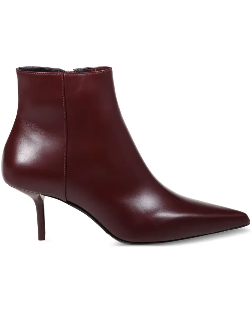 Max Mara Spitze Stiefel mit Reißverschluss 65mm - Rot Rot