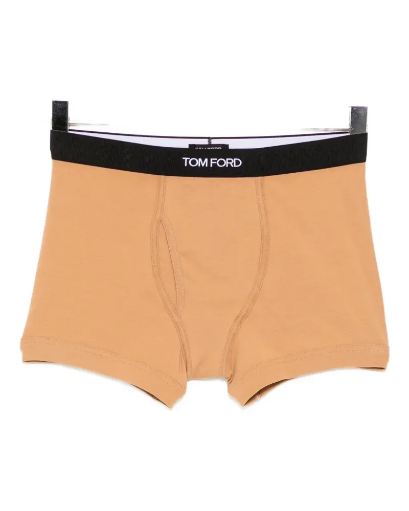 Tom Ford logo-waistband boxer briefs - Nude Nude