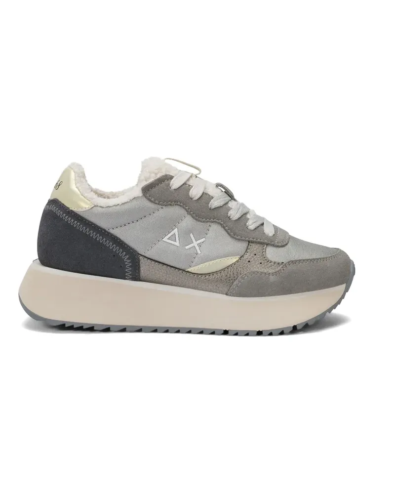 Sun68 Big Ally Teddy Plateau-Sneakers - Grau Grau