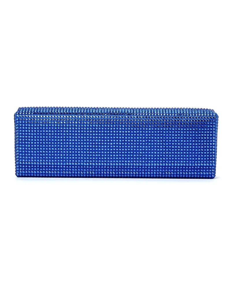 Amina Muaddi Amini Paloma Clutch mit Kristallen - ELECTRIC BLUE Electric