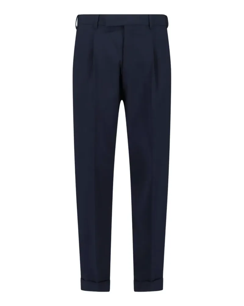 PT TORINO Plissierte Hose mit Umschlag - Blau Blau