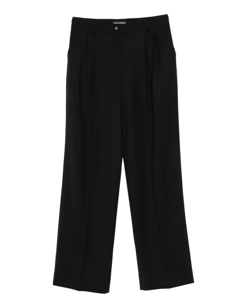 Dolce & Gabbana Wide-Leg-Hose mit Bundfalten - Schwarz Schwarz