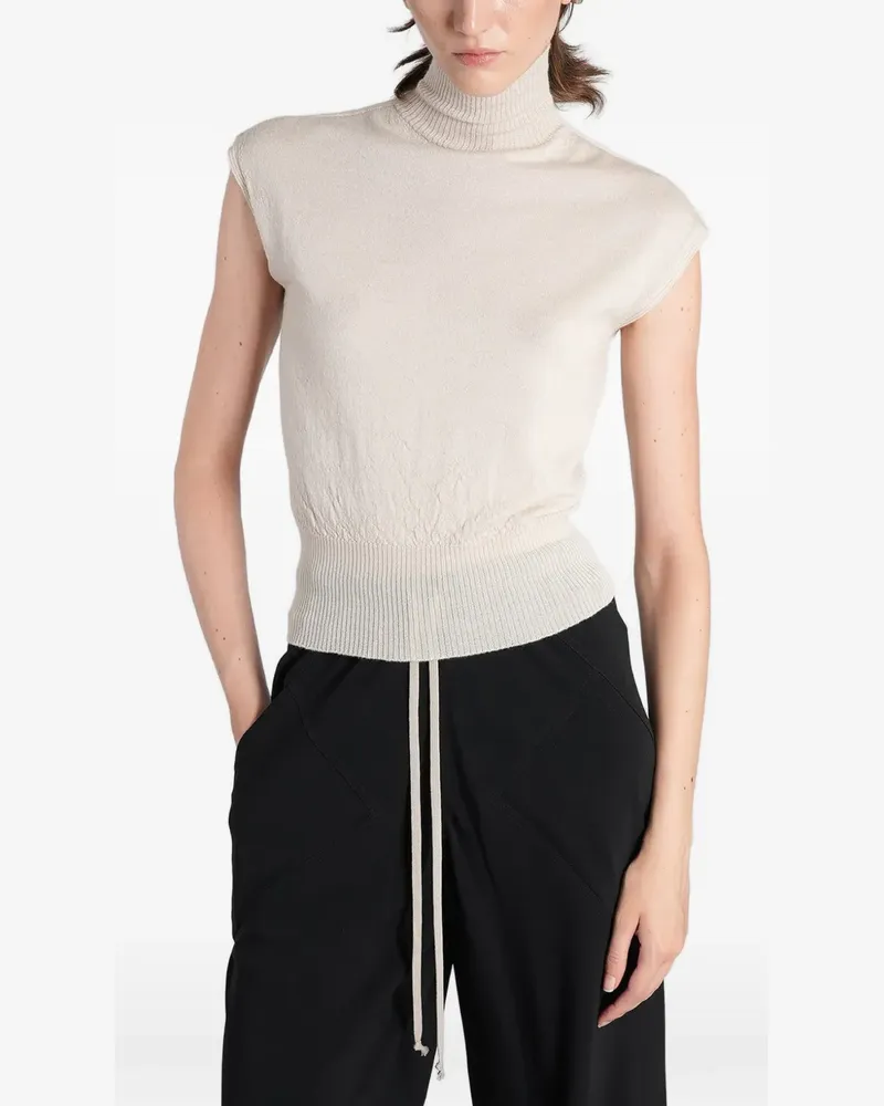 Rick Owens ribbed roll-neck sweater - Nude Nude