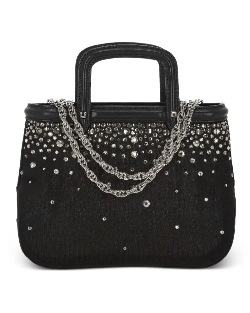 Rodo chain-detail crystal-embellished tote bag - Schwarz Schwarz