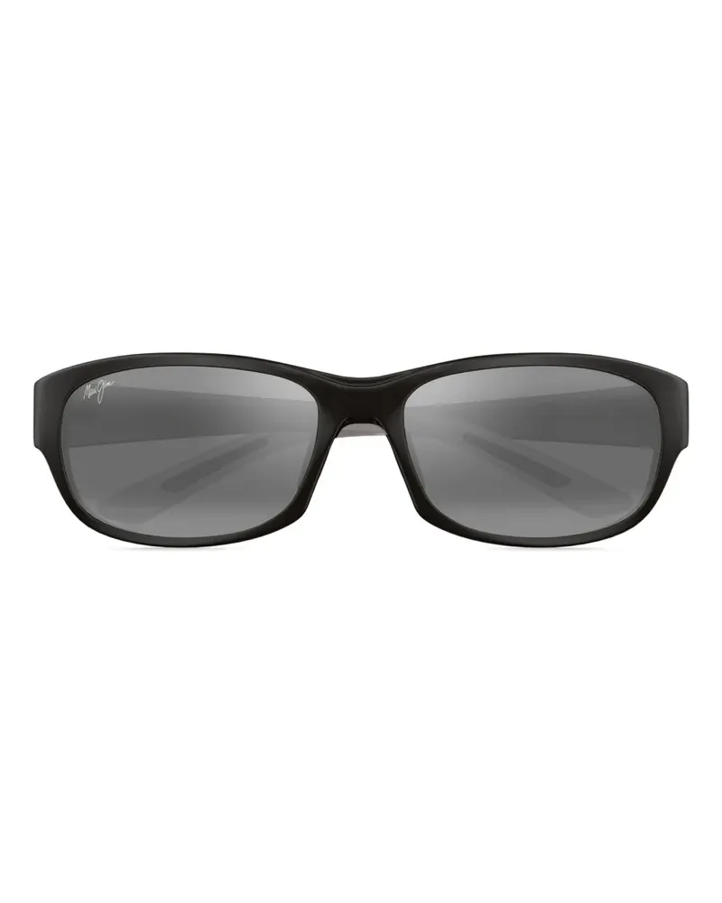 Maui Jim Sonnenbrille mit abgerundetem Gestell - Schwarz Schwarz