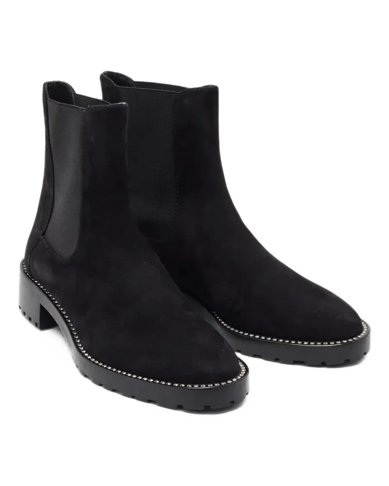 Stuart Weitzman Kolbie Shine suede chelsea boots - Schwarz Schwarz